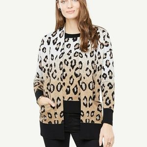 ANN TAYLOR Leopard Cardigan